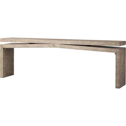 Matthes Large Console Table by Four Hands. Made from solid reclaimed pine in a modern style.