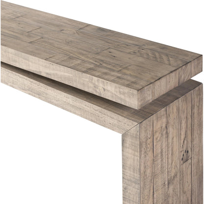 Matthes Large Console Table by Four Hands. Made from solid reclaimed pine in a modern style.