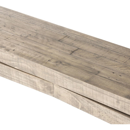 Matthes Large Console Table by Four Hands. Made from solid reclaimed pine in a modern style.