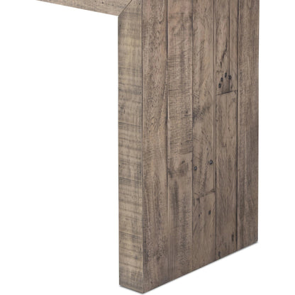 Matthes Large Console Table by Four Hands. Made from solid reclaimed pine in a modern style.