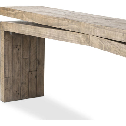 Matthes Large Console Table by Four Hands. Made from solid reclaimed pine in a modern style.