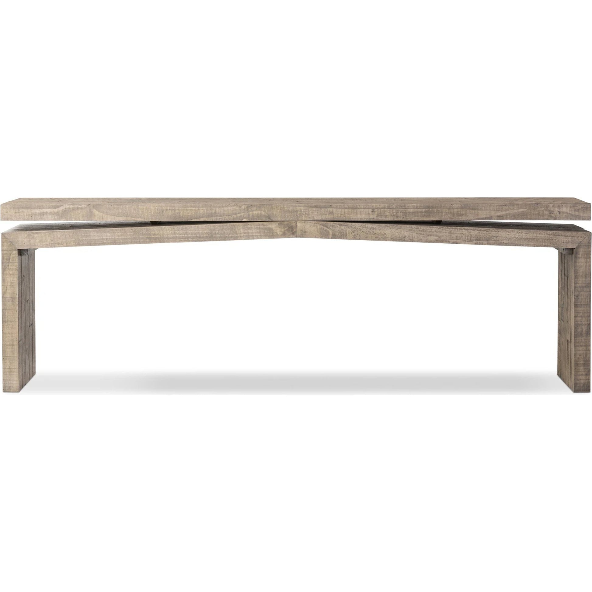 Matthes Large Console Table by Four Hands. Made from solid reclaimed pine in a modern style.