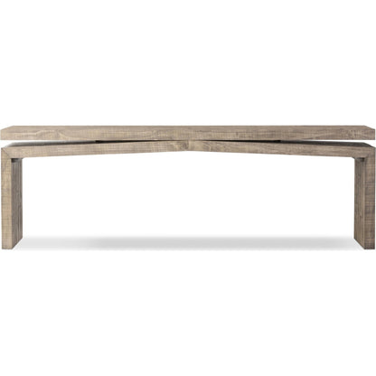 Matthes Large Console Table by Four Hands. Made from solid reclaimed pine in a modern style.