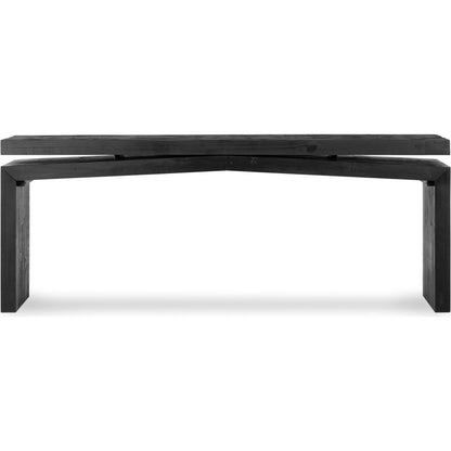 Matthes Large Console Table by Four Hands. Made from solid reclaimed pine in a modern style.
