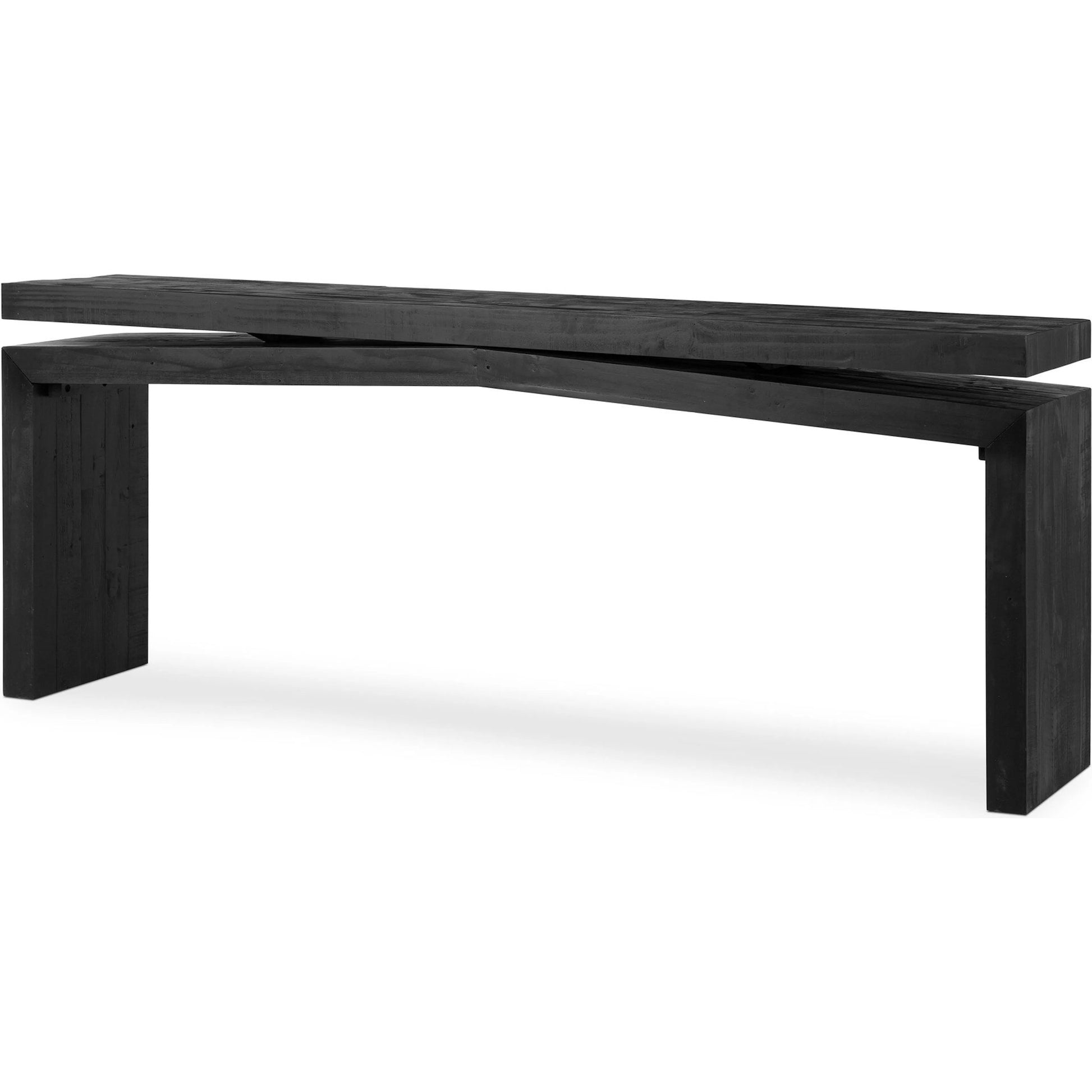 Matthes Large Console Table by Four Hands. Made from solid reclaimed pine in a modern style.