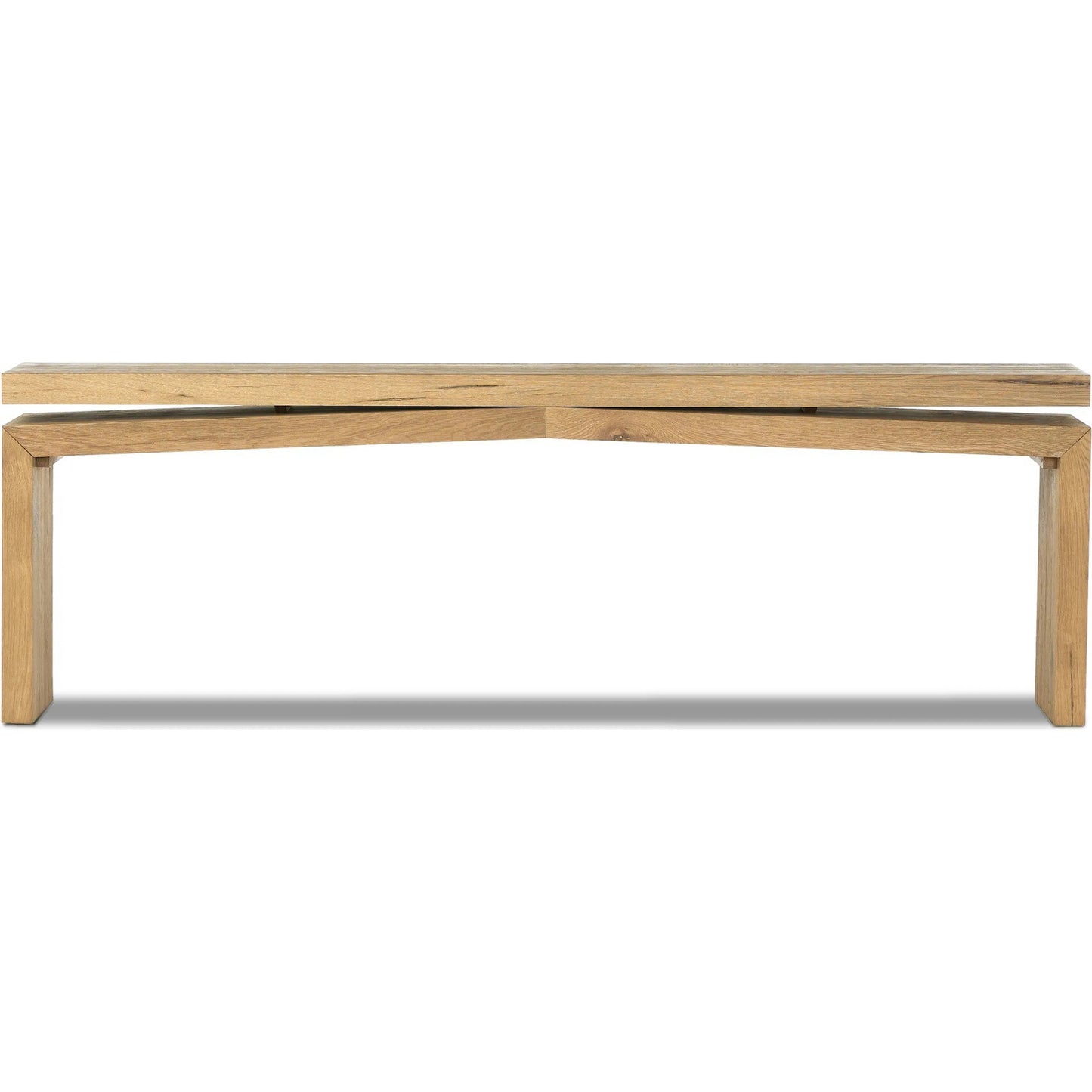 004 SI-2257146 | Additional Silo | Matthes 94" Console Table by Four Hands in worn oak veneer. Made from thick oak veneer, dandy plywood in a unique style.