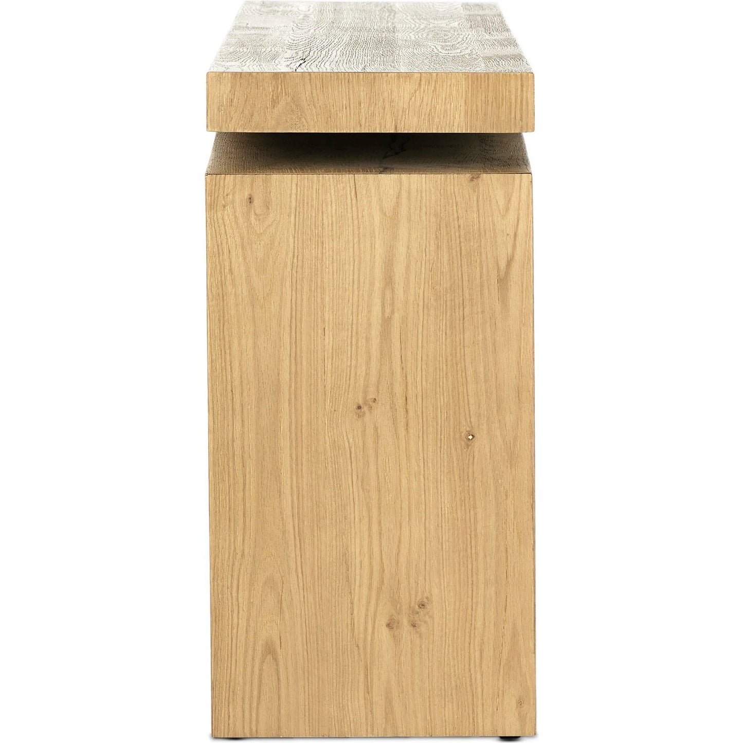 003 SI-2257146 | Additional Silo | Matthes 94" Console Table by Four Hands in worn oak veneer. Made from thick oak veneer, dandy plywood in a unique style.