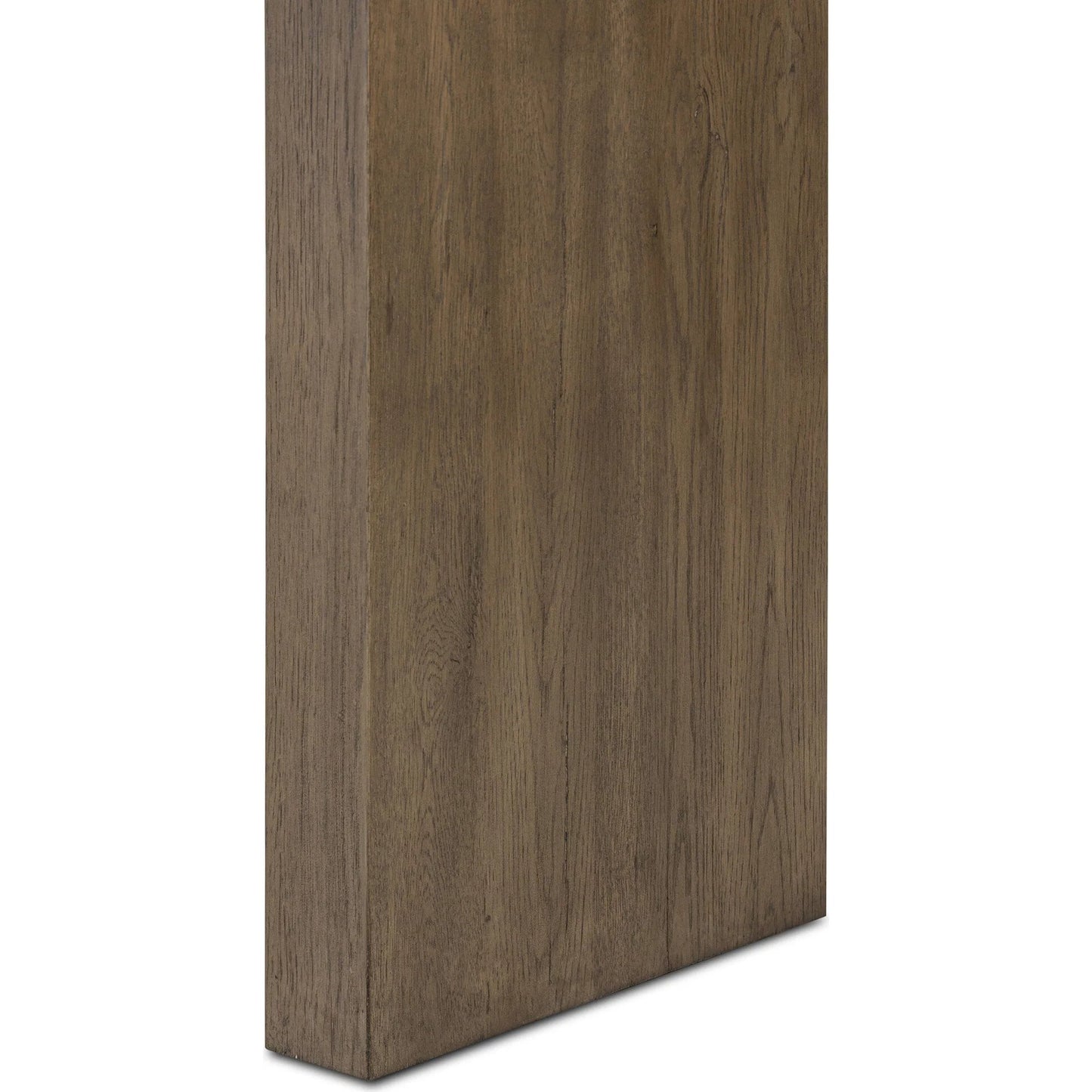 013 SI-2519241 | Closeup | Matthes Console Table by Four Hands. Made from thick oak veneer in a transitional style.