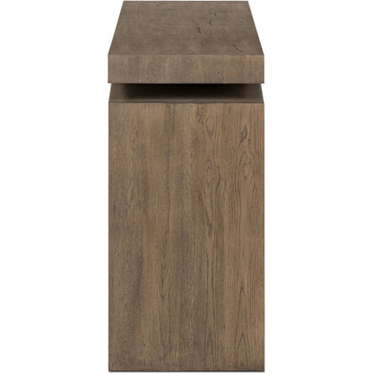 Matthes Console Table by Four Hands. Made from thick oak veneer in a transitional style.