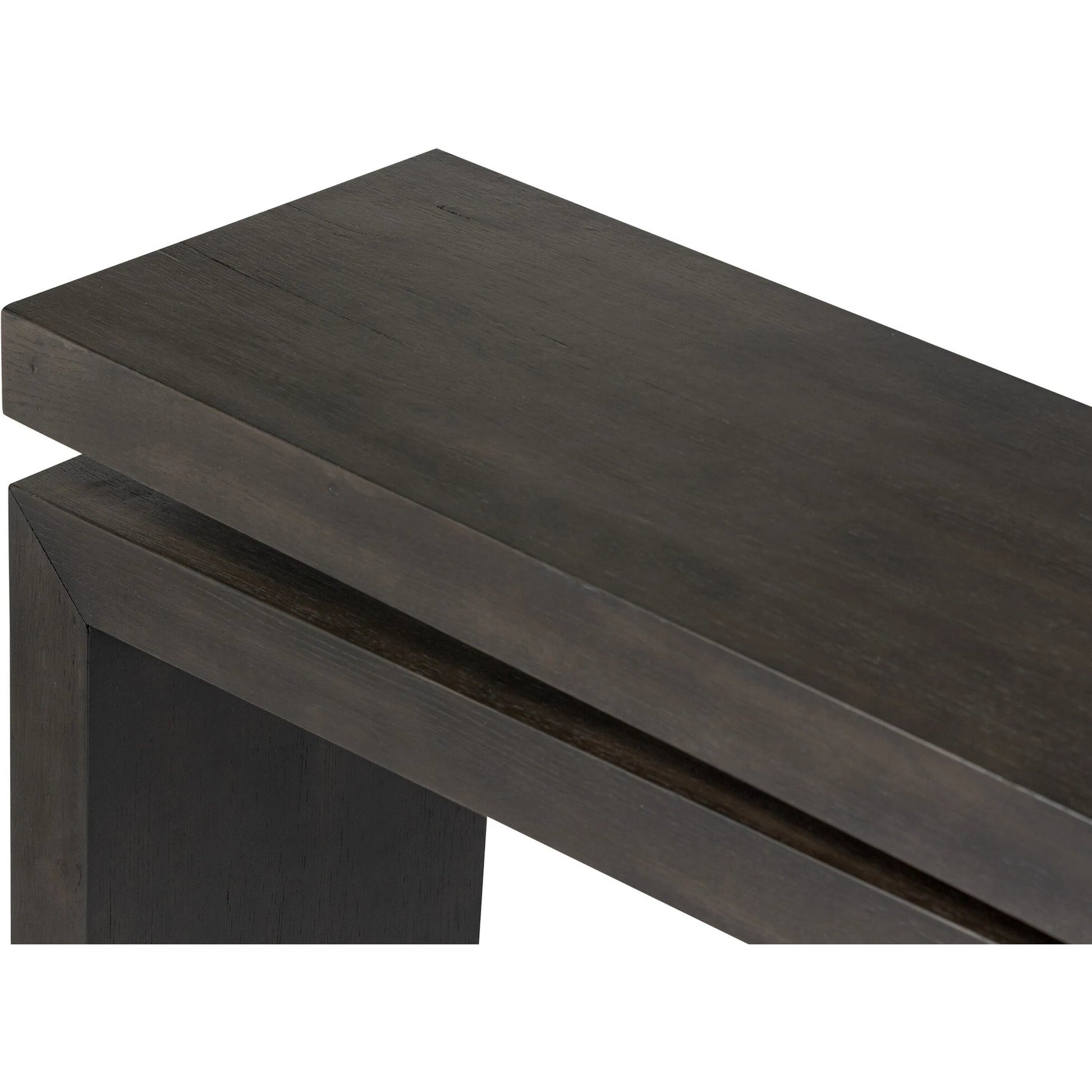 Matthes Console Table by Four Hands. Made from thick oak veneer in a transitional style.
