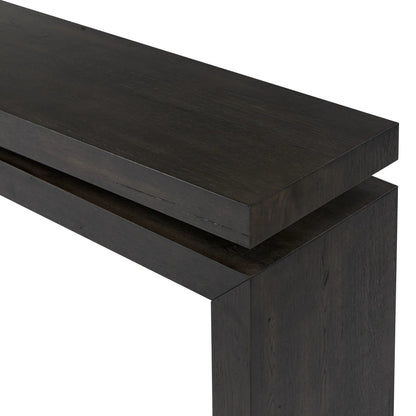 Matthes Console Table by Four Hands. Made from thick oak veneer in a transitional style.