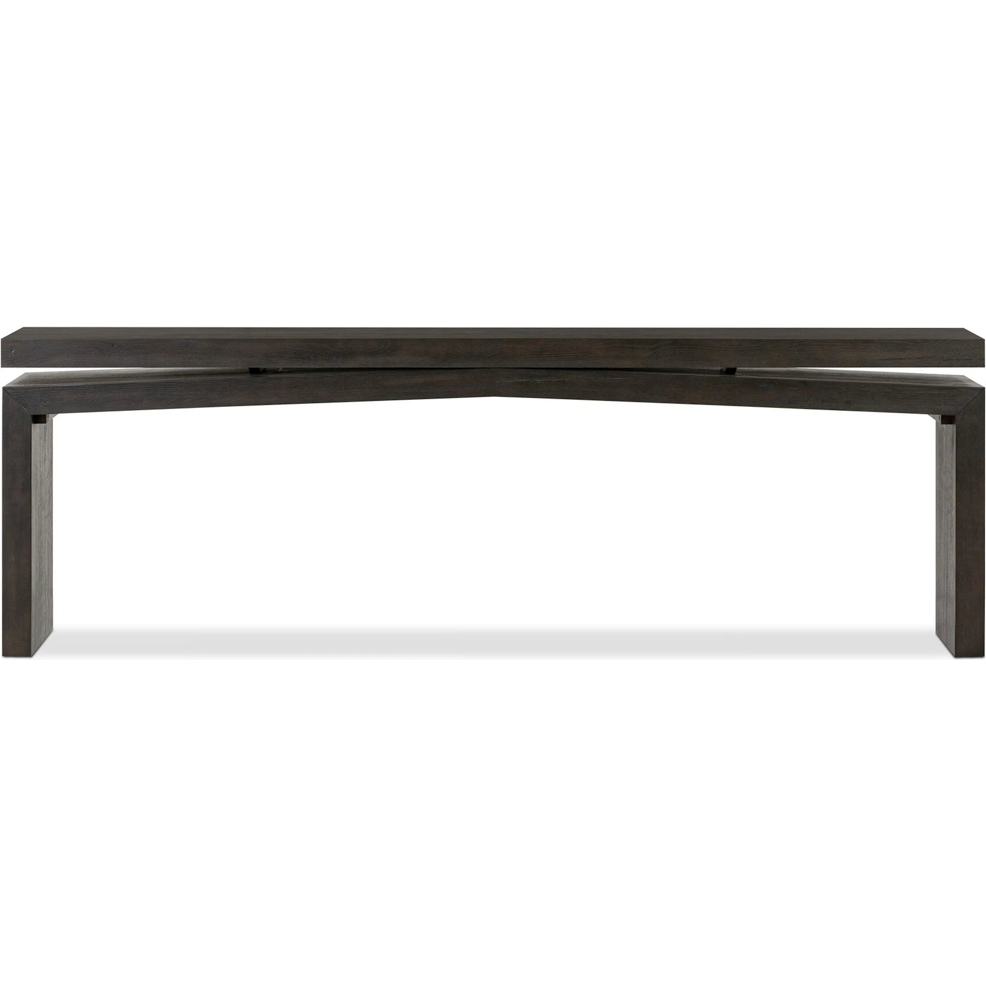 Matthes Console Table by Four Hands. Made from thick oak veneer in a transitional style.