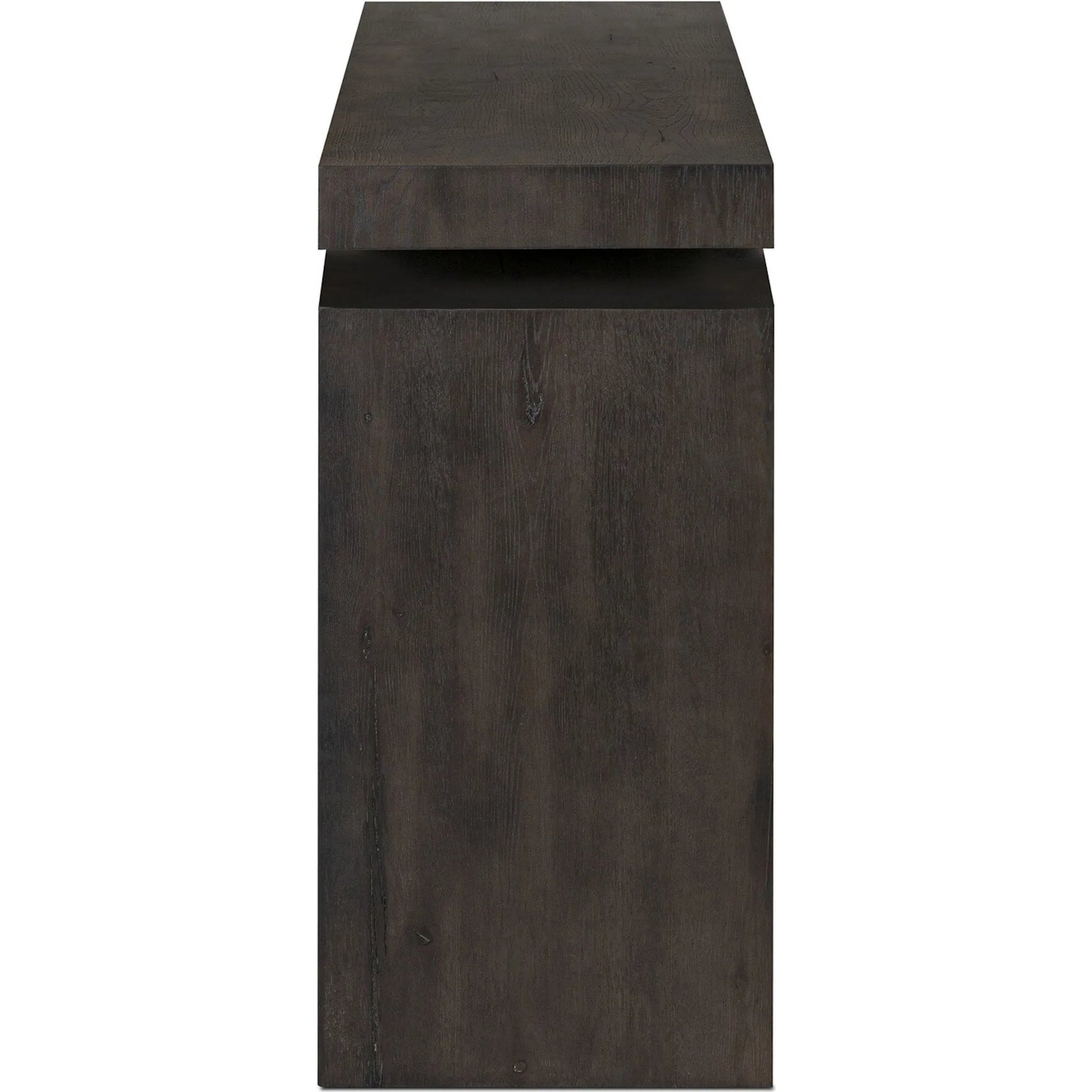 Matthes Console Table by Four Hands. Made from thick oak veneer in a transitional style.