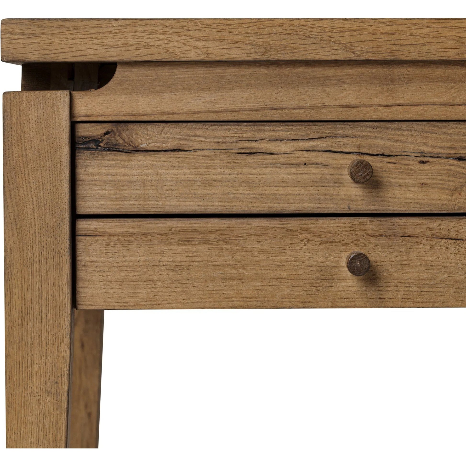 Bergstrom Desk by Four Hands. Made from thick oak veneer, solid oak in a modern style.