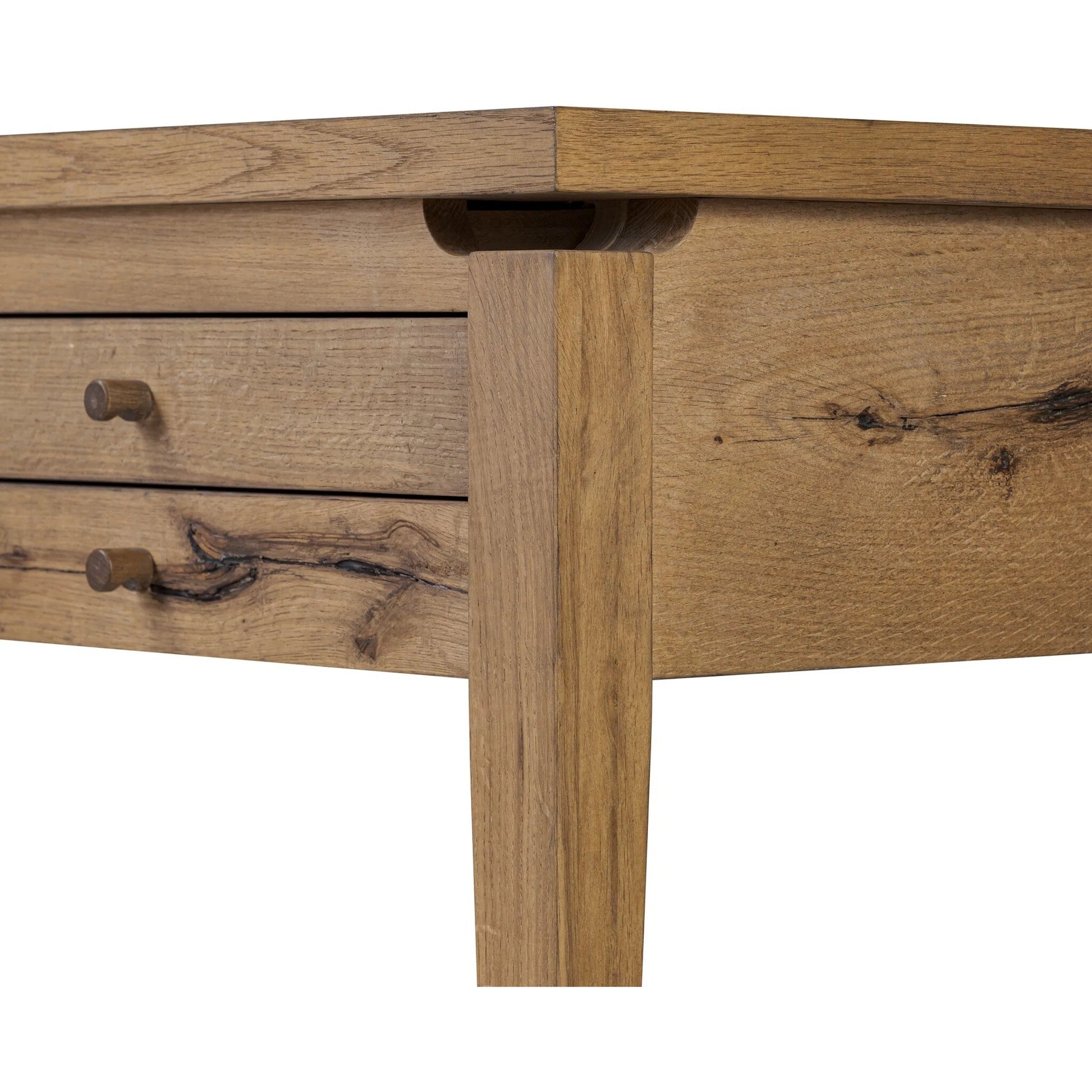 Bergstrom Desk by Four Hands. Made from thick oak veneer, solid oak in a modern style.