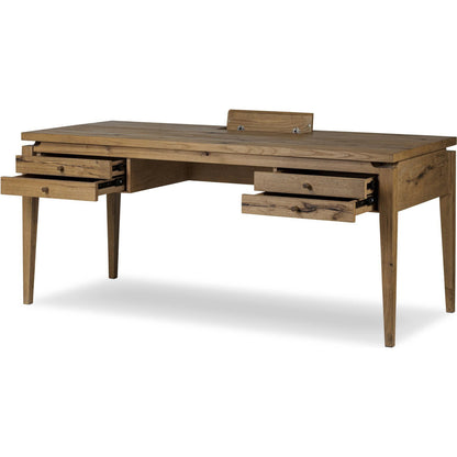 Bergstrom Desk by Four Hands. Made from thick oak veneer, solid oak in a modern style.