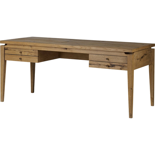 Bergstrom Desk by Four Hands. Made from thick oak veneer, solid oak in a modern style.