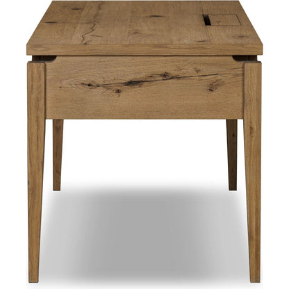 Bergstrom Desk by Four Hands. Made from thick oak veneer, solid oak in a modern style.