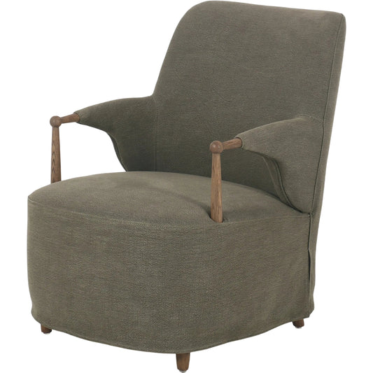 001 SI-2449366 | Primary Silo | Brently Chair by Four Hands. Made from 100% flax/linen, solid oak in a unique style.