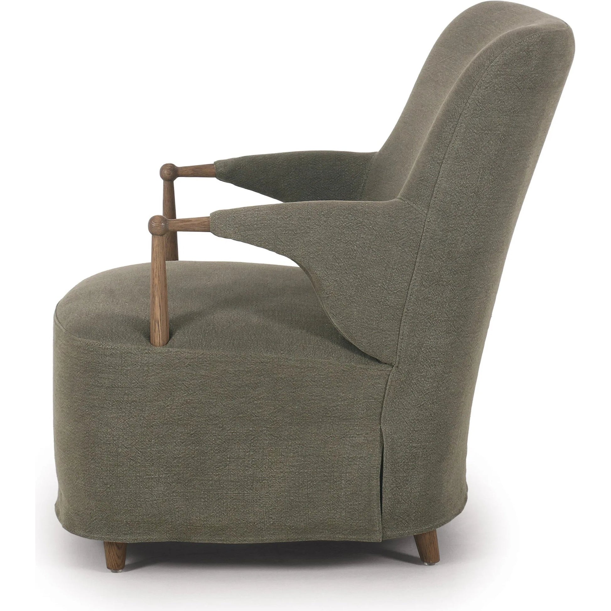 Brently Chair by Four Hands. Made from 100% flax/linen, solid oak in a unique style.
