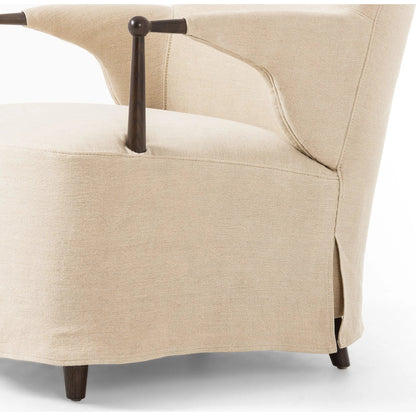 Brently Chair by Four Hands. Made from 100% flax/linen, solid oak in a unique style.