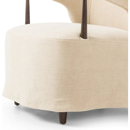 Brently Chair by Four Hands. Made from 100% flax/linen, solid oak in a unique style.
