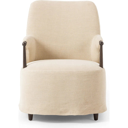 Brently Chair by Four Hands. Made from 100% flax/linen, solid oak in a unique style.