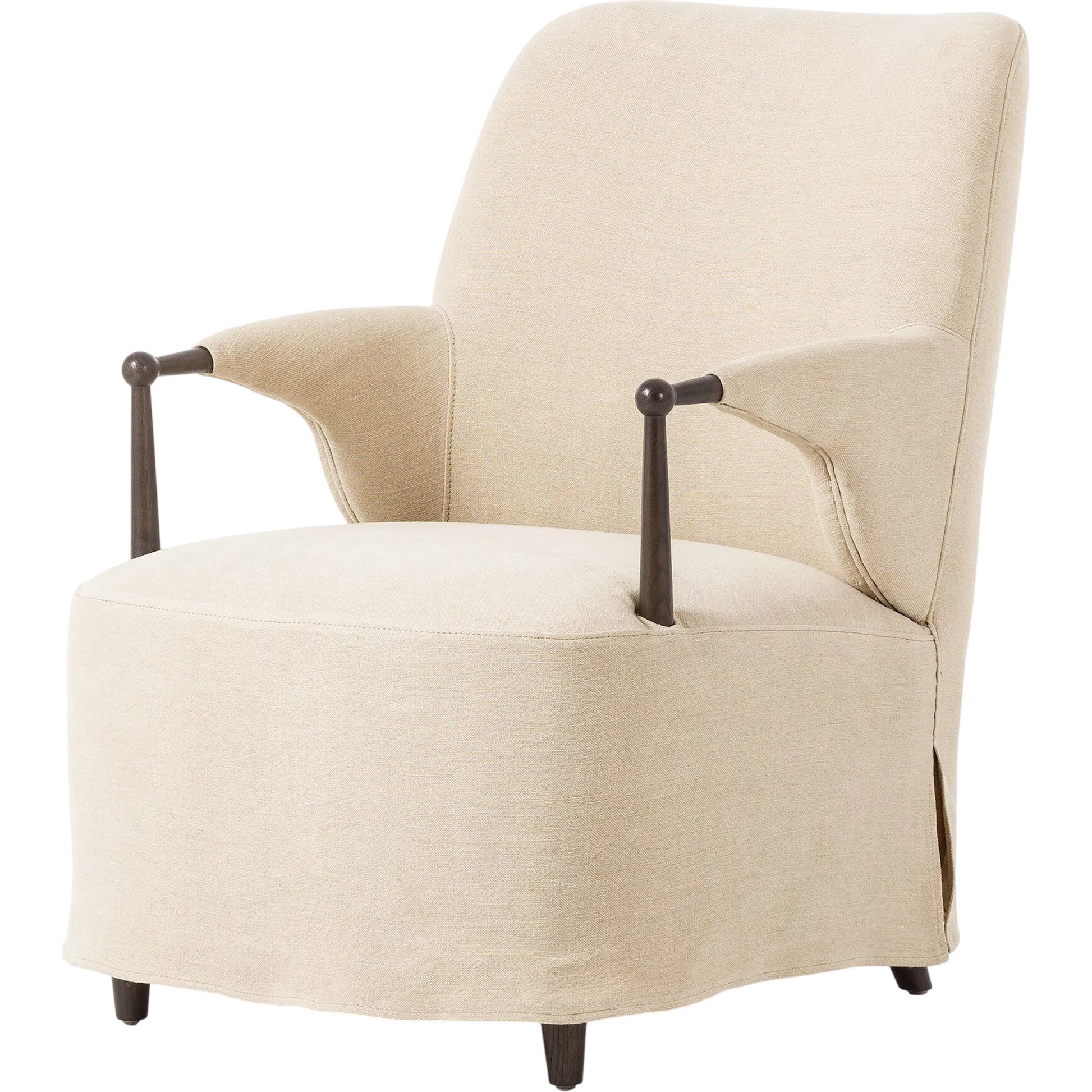 Brently Chair by Four Hands. Made from 100% flax/linen, solid oak in a unique style.