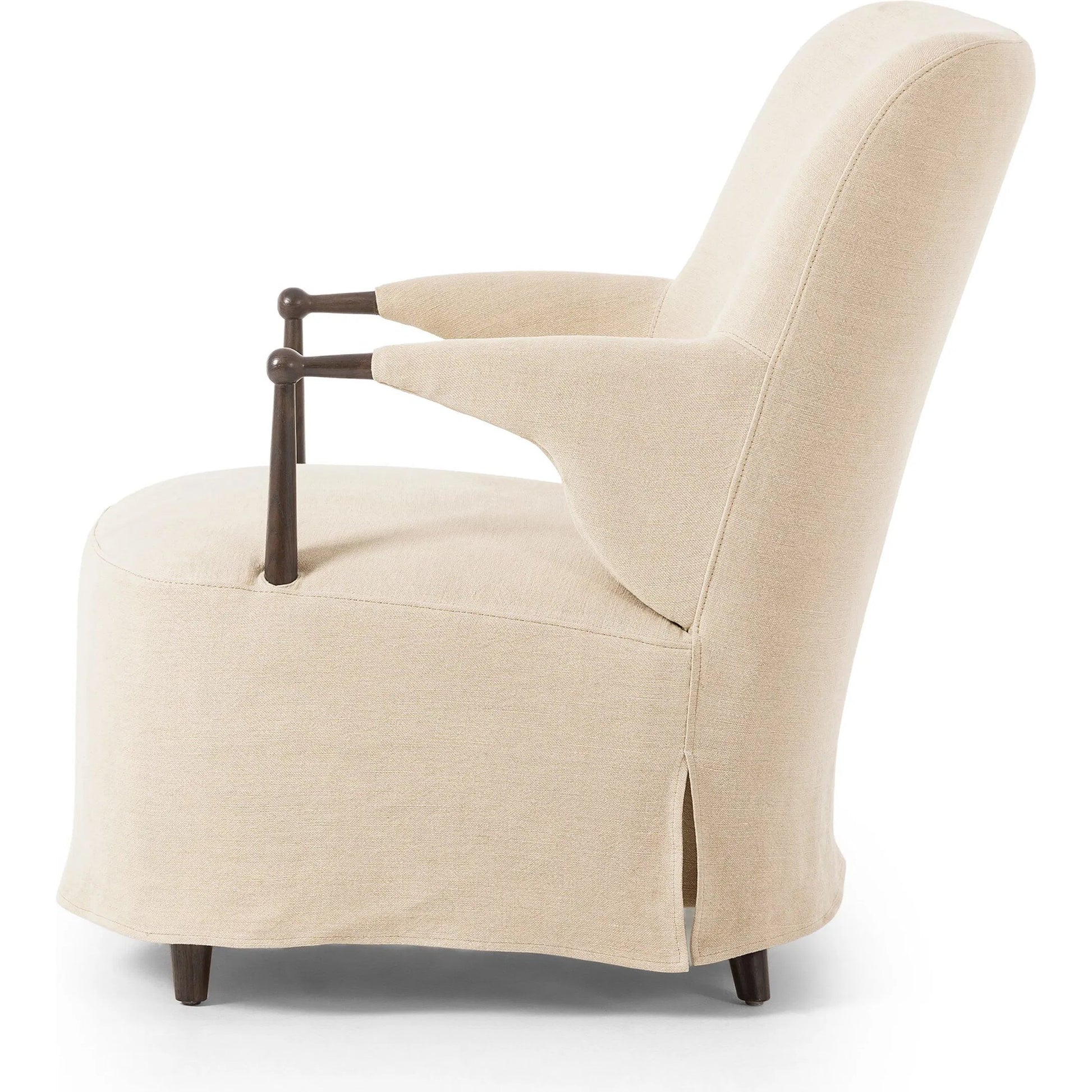 Brently Chair by Four Hands. Made from 100% flax/linen, solid oak in a unique style.