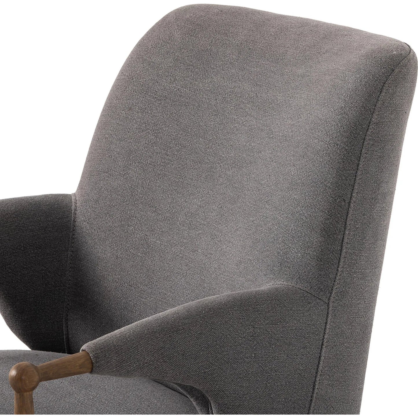 027 SI-2449368 | Closeup | Brently Chair by Four Hands. Made from 100% flax/linen, solid oak in a unique style.