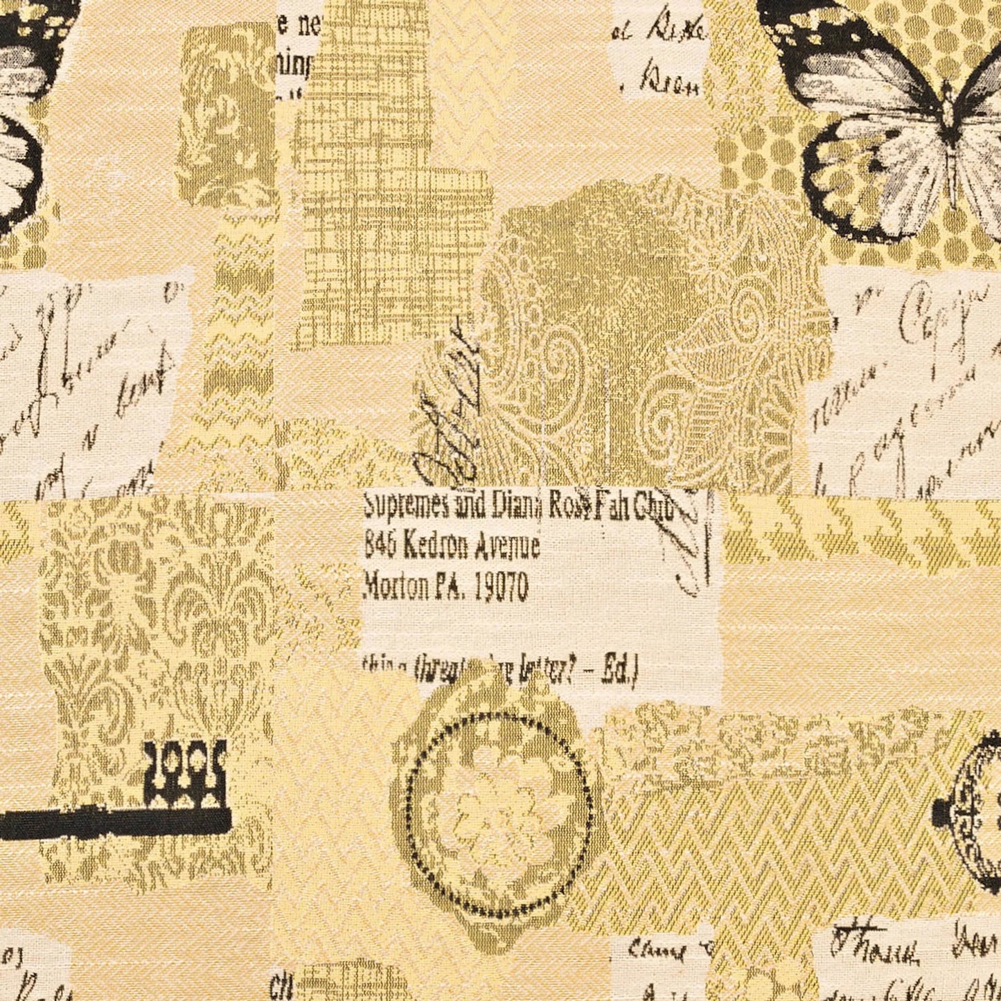 002 SI-2380874 | Closeup | Copy Paste Pillow by DV Kap Home in yellow. Made from unique in a eclectic & global style.