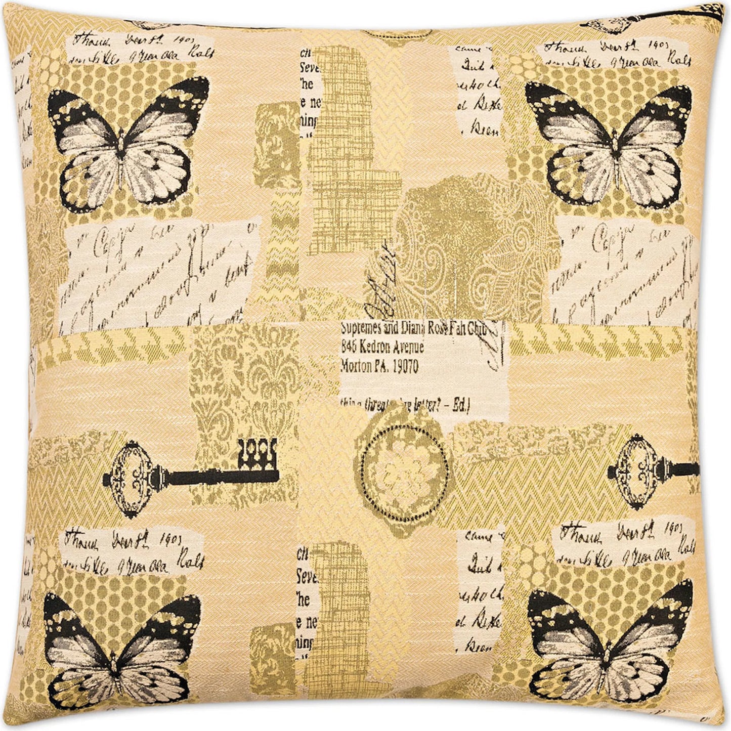 001 SI-2380874 | Primary Silo | Copy Paste Pillow by DV Kap Home in yellow. Made from unique in a eclectic & global style.