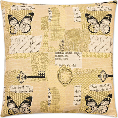 Copy Paste Pillow by DV Kap Home in yellow. Made from unique in a eclectic & global style.