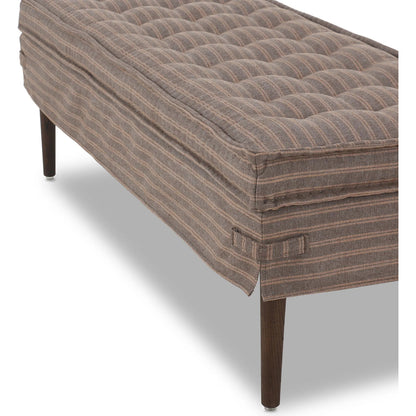 Cole Accent Bench by Four Hands in broadway dune, terra brown ash. Made from 100% flax/linen, solid ash in a transitional style.