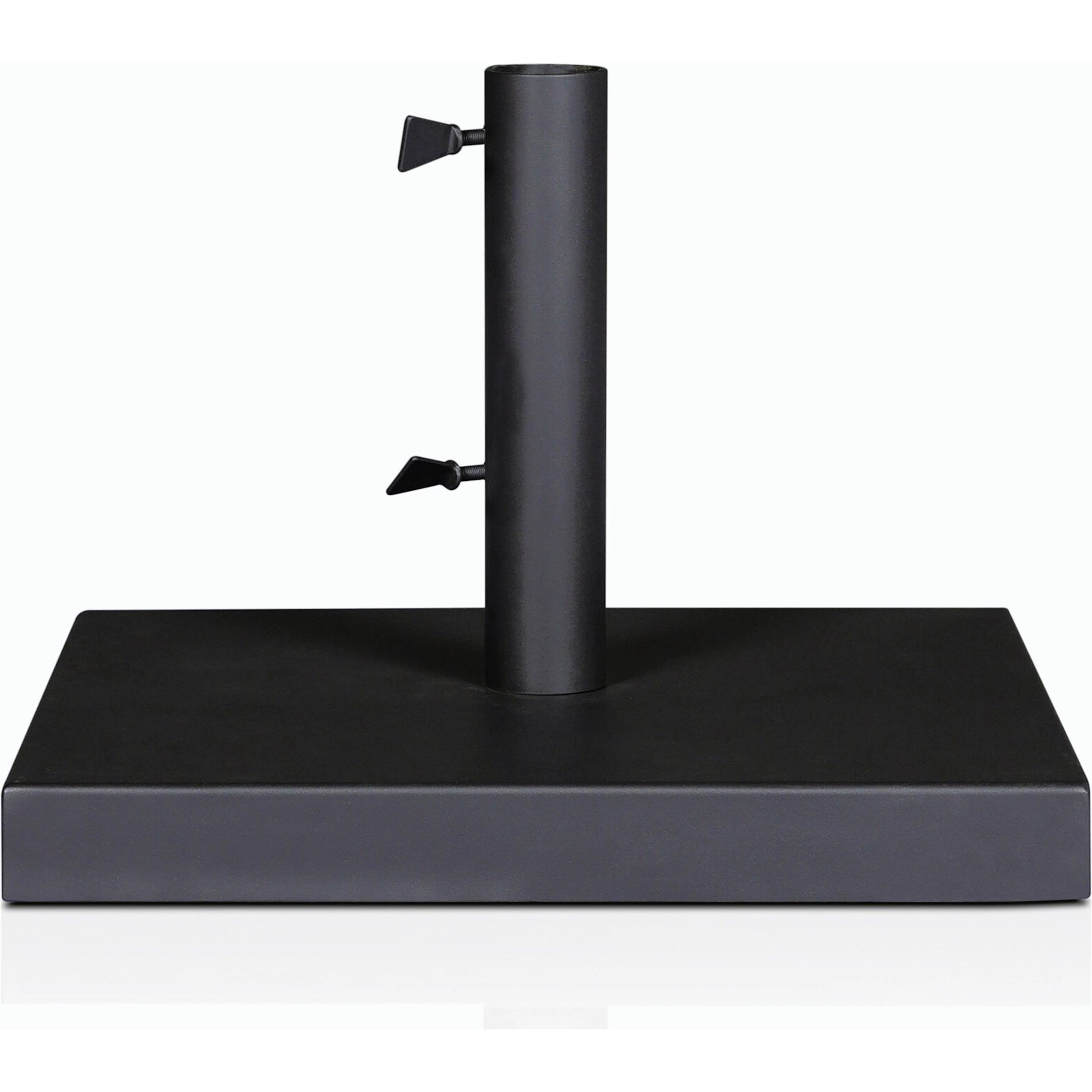 Baska Outdoor Umbrella Stand by Four Hands in black stainless steel. Made from stainless steel in a modern style.