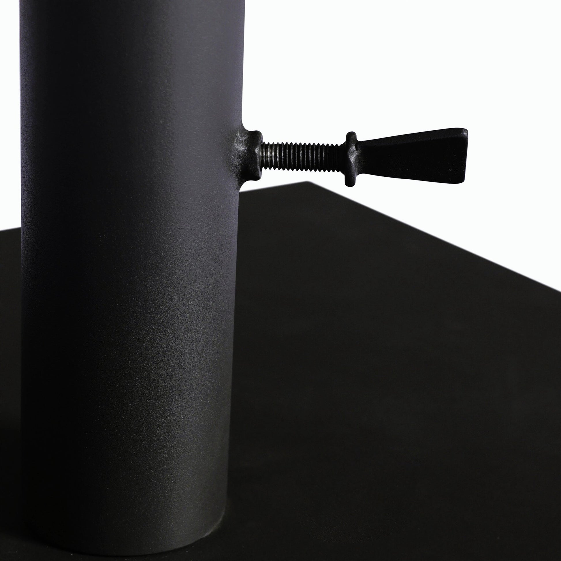 Baska Outdoor Umbrella Stand by Four Hands in black stainless steel. Made from stainless steel in a modern style.