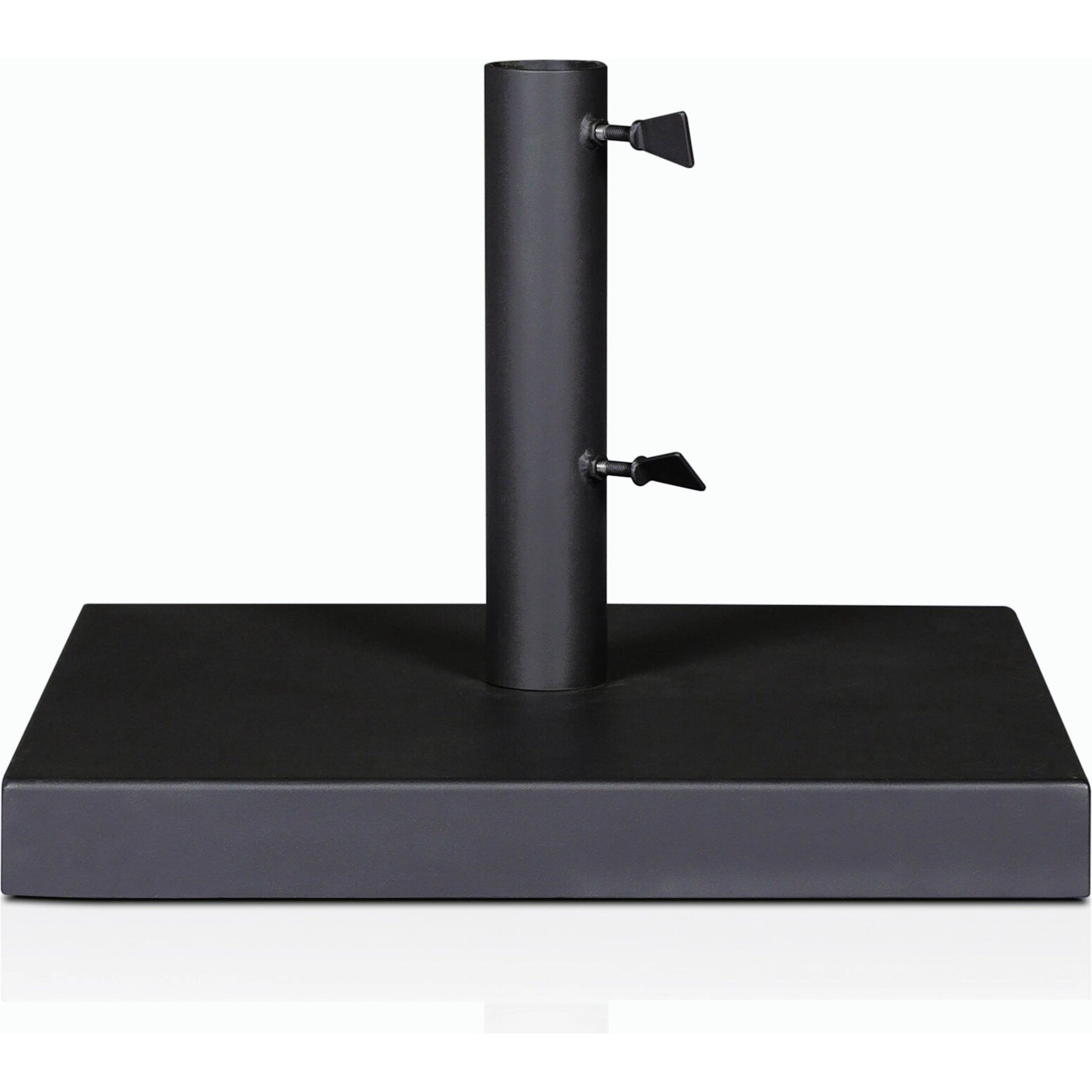 Baska Outdoor Umbrella Stand by Four Hands in black stainless steel. Made from stainless steel in a modern style.