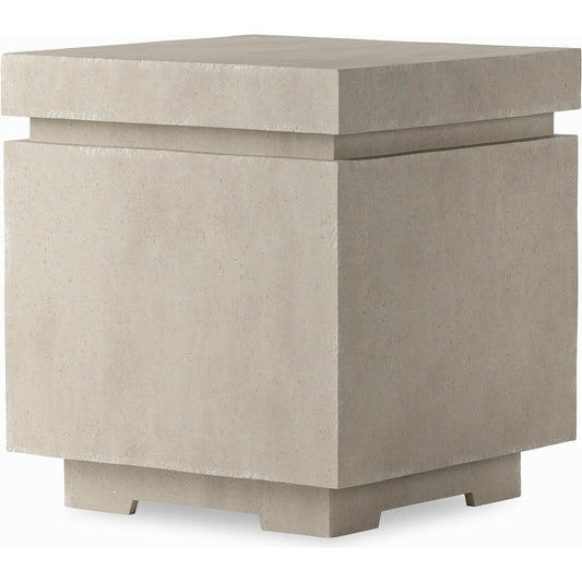 Posen Outdoor Square Propane Enclosure by Four Hands. Made from concrete in a modern style.