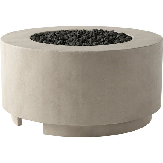 Damian Outdoor Fire Table by Four Hands. Made from concrete in a modern style.
