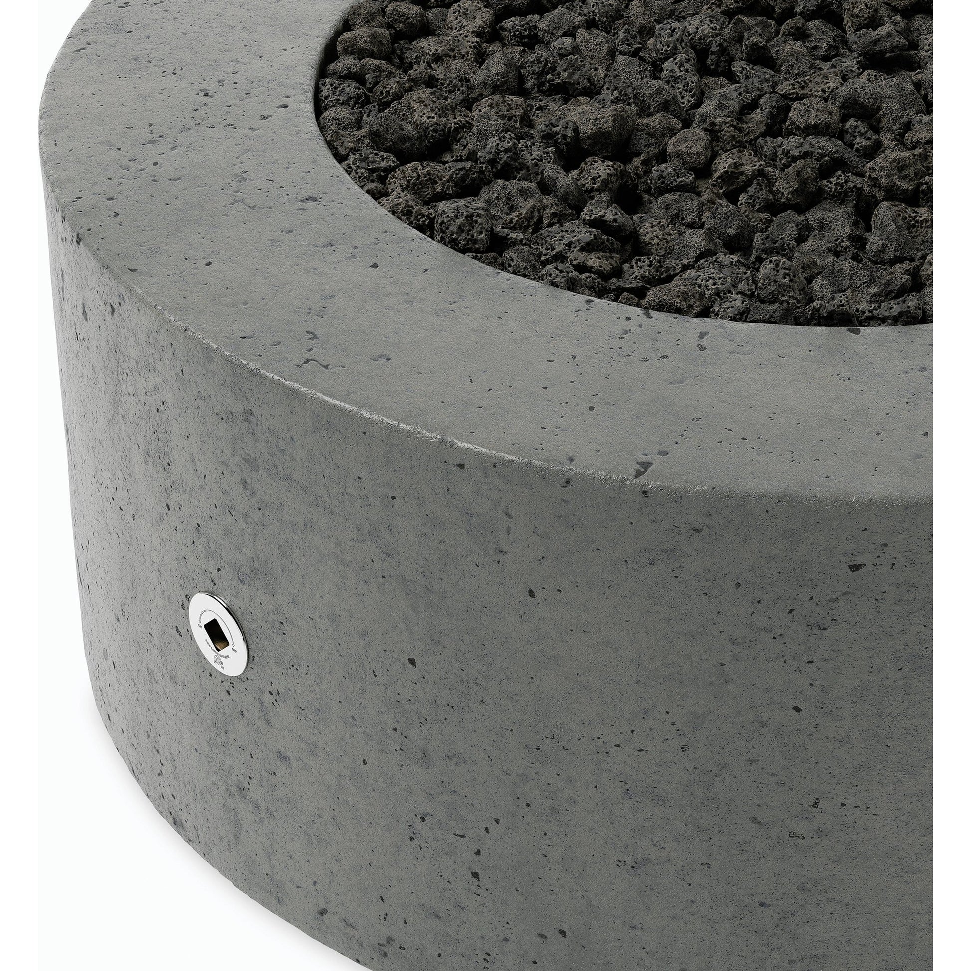 Damian Outdoor Fire Table by Four Hands. Made from concrete in a modern style.