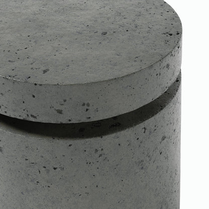 Higgins Outdoor Round Propane Enclosure by Four Hands. Made from concrete in a modern style.