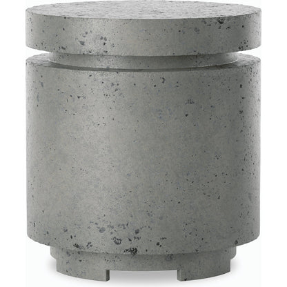 Higgins Outdoor Round Propane Enclosure by Four Hands. Made from concrete in a modern style.