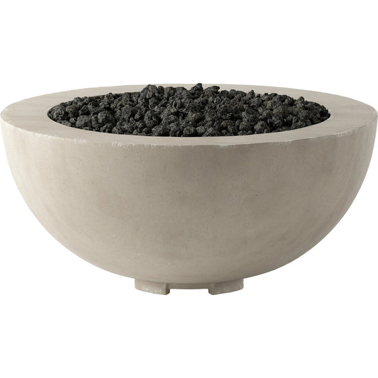 Bronson Outdoor Fire Table by Four Hands. Made from concrete in a modern style.