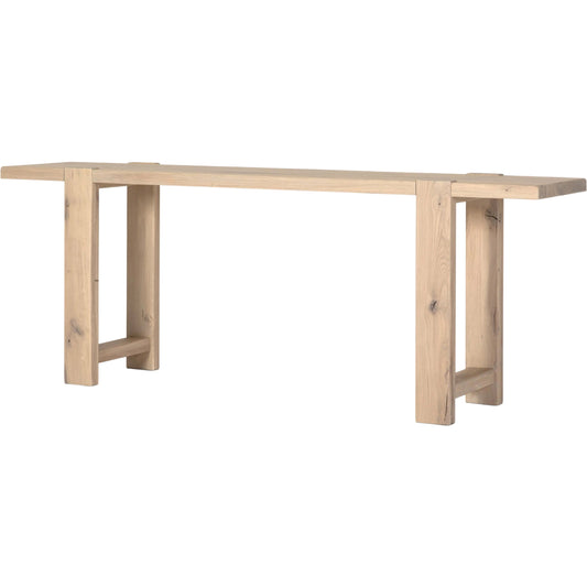 Matei Console Table by Four Hands. Made from solid oak in a unique style.