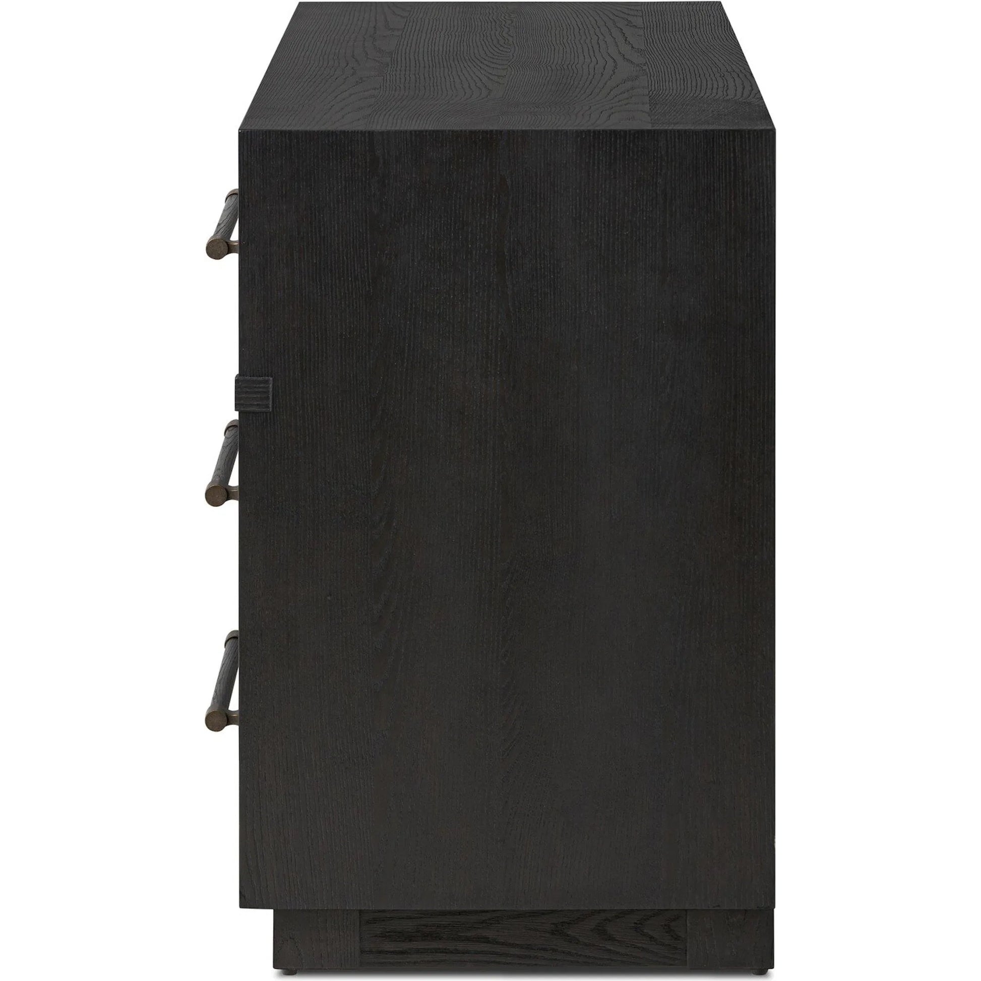 Adolfo 6 Drawer Dresser by Four Hands in modern black ash, modern black ash solid. Made from ash veneer, solid ash in a modern style.