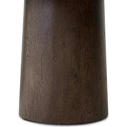 Valen Dining Table by Four Hands in rustic brown oak veneer. Made from oak veneer in a traditional style.