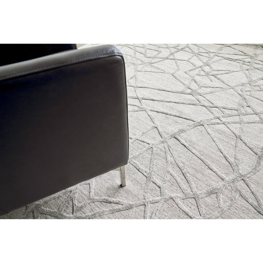 Windsor Rug - Gray by Exquisite Rugs in gray. Made from new zealand wool, bamboo silk in a unique style.