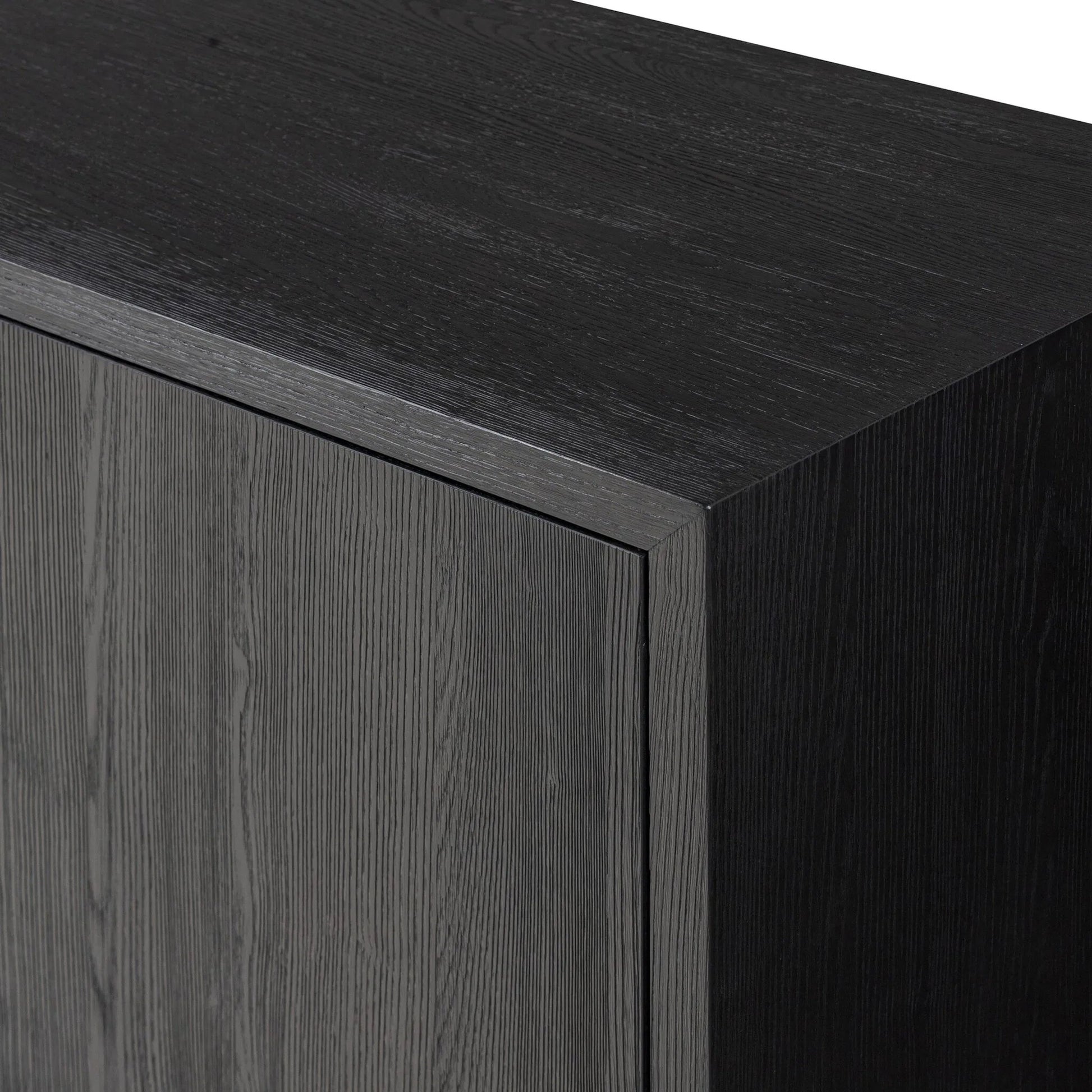 Adolfo Sideboard by Four Hands in modern black ash, modern black ash solid. Made from ash veneer, solid ash in a transitional style.
