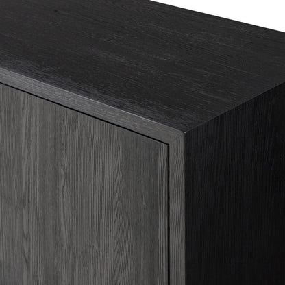 Adolfo Sideboard by Four Hands in modern black ash, modern black ash solid. Made from ash veneer, solid ash in a transitional style.