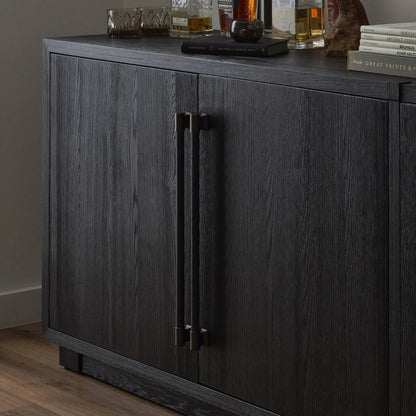 Adolfo Sideboard by Four Hands in modern black ash, modern black ash solid. Made from ash veneer, solid ash in a transitional style.
